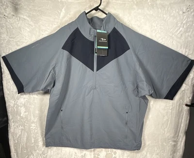 2XL Page & Tuttle Men's Golf Free Swing Short Sleeve Pullover Gray/Blue NWT - Image 1 of 4