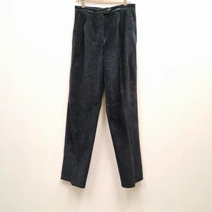 Vintage St Micheal Navy Suade Trousers Size 14 - Picture 1 of 10