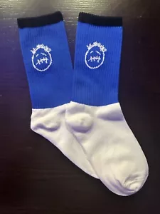 šµšµ CACTUS JACK Travis Scott Socks ⢠Blue White ⢠Size Large ⢠New SB Dunk - Picture 1 of 4