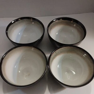 Nova Black China 4932 Soup Salad Cereal Bowls. Lot Of 4. 5.5 Inch Diameter D9 - Picture 1 of 13
