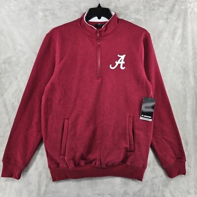 Chaqueta Colosseum Para Hombre Roja Mediana Universidad de Alabama Marea Carmesí 1/4 Cremallera Nueva Foto 1 de 4