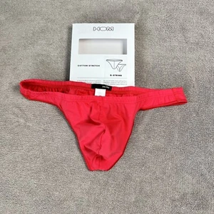 Hom Men Red cotton stretch Freddy iconic G-string thong underwear size M L XL - Picture 1 of 6