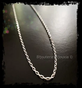 Collana A Catena Forçat 42Cm In Argento Massiccio 925/000 Gioielli - Foto 1 di 5
