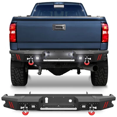 Rear Bumper W/LED Lights & D-rings For Silverado 2500/3500HD 2015-2019 - Изображение 1 из 4