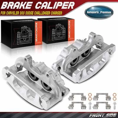 2x Front Brake Caliper with Bracket for Chrysler 300 Dodge Challenger Charger - Image 1 of 4
