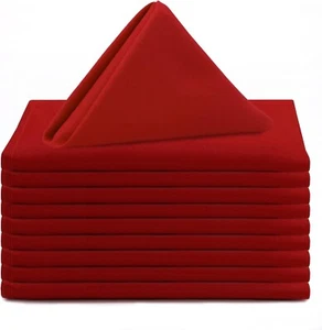 Your Chair Covers Cloth Polyester Napkins, 20 x 20 Inch, Red, Pack of 10 - Picture 1 of 1