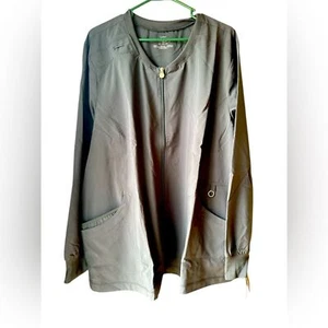 Infinity Cherokee Zip Front Women’s Scrub Jacket Pewter 3XL Nurse NWT - Picture 1 of 10
