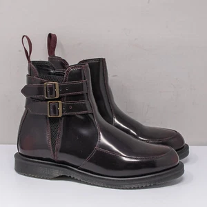 Dr. Martens Flora II Buckle Cherry Red Boots Women's 7 US (5 UK) - Picture 1 of 6