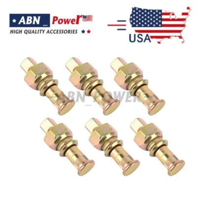 6Sets Right Wheel Lug Nuts & Stud Kit Rear for Isuzu Npr Npr-HD Nqr Nrr Reach - Изображение 1 из 4