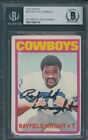 1972 Topps #316 Rayfield Wright Beckett Authentic Autograph Signed *0145