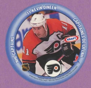 1993 93-94 KRAFT DISCS NHL CAPTAINS KEVIN DINEEN KEVIN HATCHER NNO - Picture 1 of 2