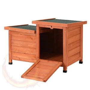 i.Pet Rabbit Hutch Outdoor Cat House Wooden Shelter Condo Small Enclosure Indoor - Picture 1 of 7