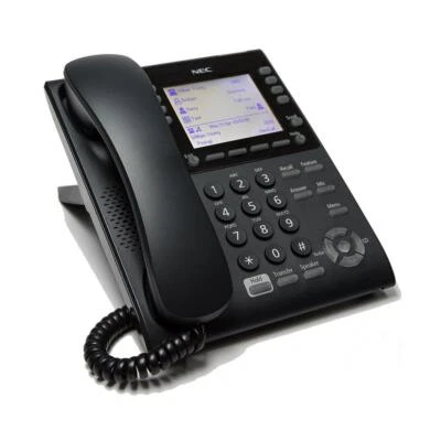 Terminal de auricular IP autoetiquetado NEC 8 botones negro ITY-8LCGX-1 (BK) TEL