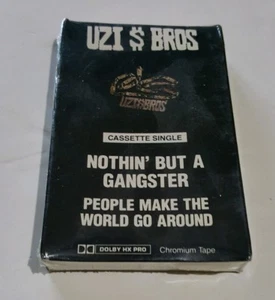Uzi $ Bros Nothin' But A Gangster Cassette Single 1989 Original Sound Label New - Picture 1 of 3