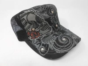 New 3RD Digit STUDDED SKULL Mesh Back Trucker Hat RARE! B134 - Picture 1 of 5
