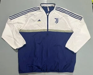 Juventus FC Adidas wind-/Regendicht Fußballjacke mit durchgehendem Reißverschluss Herren 2XL Einzelhandel $ 90 - Bild 1 von 6