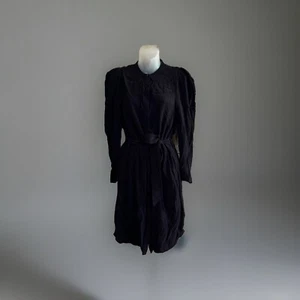 Witchery Size 6 Black Button Down Women’s Shirt Dress Long Sleeve With Tie Belt - Picture 1 of 15