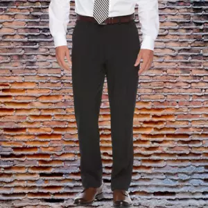 NEW Chaps Mens 46 x 36 Total Comfort Dress Work Pants Classic Fit Black Stretch - Picture 1 of 9
