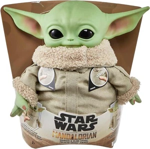 Peluche electrónico Star Wars Mandalorian Squeeze & Blink Grogu nuevo juguete de Navidad para niños - Imagen 1 de 8