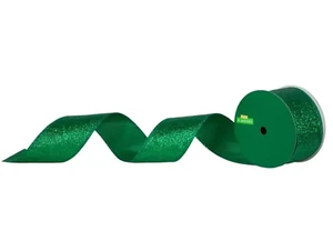 Día de San Patricio Cinta con Cable Verde Brillo 2" x 10yd Fiesta Suministro Decoración Navidad - Imagen 1 de 1