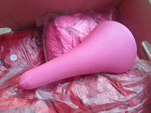 NOS Couvre-selle en polyester housse protege selle vintage rose - Imagen 1 de 3