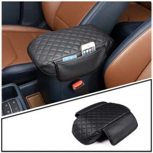 Reposabrazos de cuero negro almohadilla consola caja cubierta embellecedor para Ford Maverick 2022-2024 - Imagen 1 de 10