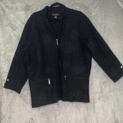 Chaqueta polar 100 % lana Mercer And Madison Spiral Jack Pesadilla antes talla 2X Foto 1 de 4