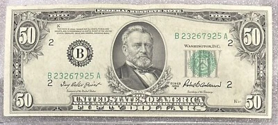 1950 New York $50 Bill 50BL62 - Image 1 of 2