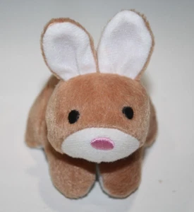 Easter Bunny Rabbit Mini 4" Brown Plush Stuffed Soft Toy Animal Loop Back Small - Picture 1 of 11
