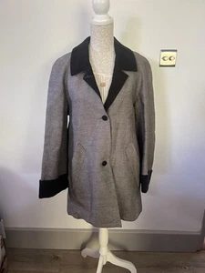 Winnie Magee Irish Linen, women's Treated raincoat size Xs/s Grey Black Vgc - Picture 1 of 6