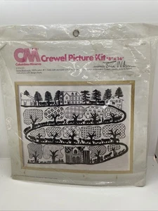 "Kit de imágenes Columbia Minerva Crewel #7859 vintage Swiss Blackwork 18""x 14""" - Imagen 1 de 15