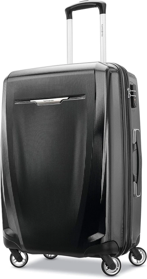 Equipaje expandible rígido Samsonite Winfield 3 DLX 25" con hilanderos, negro NUEVO EN CAJA Foto 1 de 4