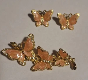 AVON Spring Butterfly 1990 Peach/Coral - Bild 1 von 2