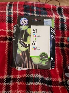 Trójkolorowy wkład atramentowy HP 61 CZ074FN CH562WN OEM nieotwarte 2 wkłady - Zdjęcie 1 z 1
