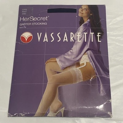 Medias Ligueras Vassarette HerSecret Negras Clásicas Largas De Colección Hasta el Muslo  Foto 1 de 4