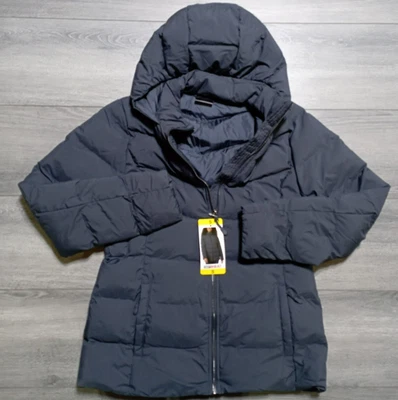 Chaqueta acolchada 32 Degrees Heat para mujer pequeña azul con capucha Foto 1 de 4