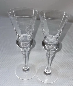 King Gustav III Crystal  Stem Glasses. Set Of 2. - Picture 1 of 6