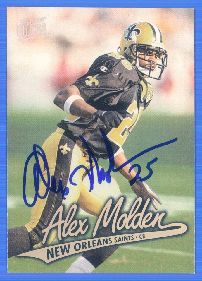 ALEX MOLDEN Signed/Autographed 1997 Fleer Ultra Card #72 - Saints w/COA - Image 1 of 1