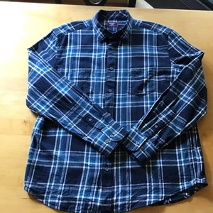 UNTUCKit Flanellhemd Herren L/S marine und hellblau kariert 100% Bio-Baumwolle  - Bild 1 von 12