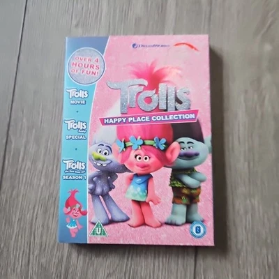 Trolls Happy Place Collection;  Movie, Holiday & Beat Goes On NEW SEALED DVD - Image 1 of 3