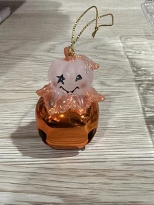 Jingle Buddies Orange Glitter Frosted Pumpkin Halloween 2.25" Ornament - Picture 1 of 4