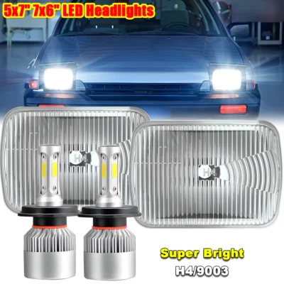 2pcs 7x6 inch Square Led Headlights for Oldsmobile Cutlass Supreme 1978-1979 - Image 1 of 4