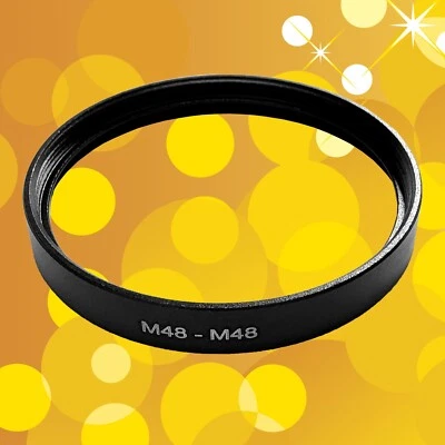 M48-M48 48-48 48mm Female to Female Double Dual Inner Thread Lens Ring Adapter - Image 1 of 3