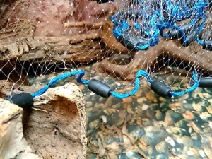 N.3, rete da lancio diametro 3,66 m, rete da pesca, nuovo modello di rete da lancio professionale, Cast Net! - Foto 1 di 6