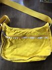 Lesportsac Solid Yellow Shoulder Bag Purse Crossbody 12" Across Nylon