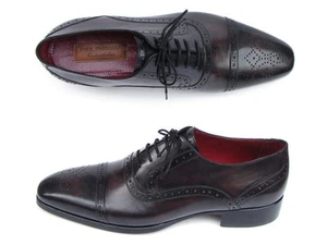 Paul Parkman Herren Captoe Oxfords Bronze & schwarze Schuhe (ID #77U844) - Bild 1 von 6