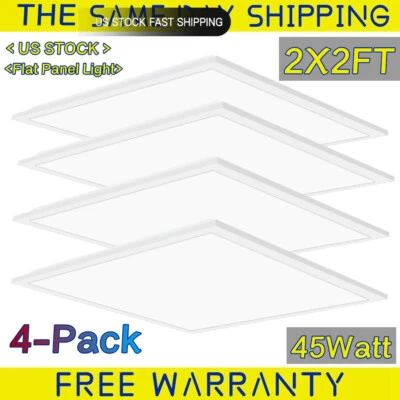 45W 2x2ft LED Panel Light Flat Ceiling Fixture Fluorescent Troffer Replacement - Image 1 of 4