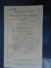 Ordnance Survey Map CLOTH  DISS  STANFORDS Lampeter 1908 New Quay, Brecon,