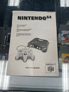 Nintendo 64 System Instruction Booklet Original Nintendo 64 Manual - Picture 1 of 3