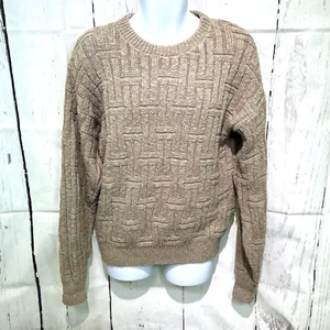 Vintage Lake Harmony Rowing Club Men's Chunky Knit 90’s Sweater Large Ivory USA - Picture 1 of 13